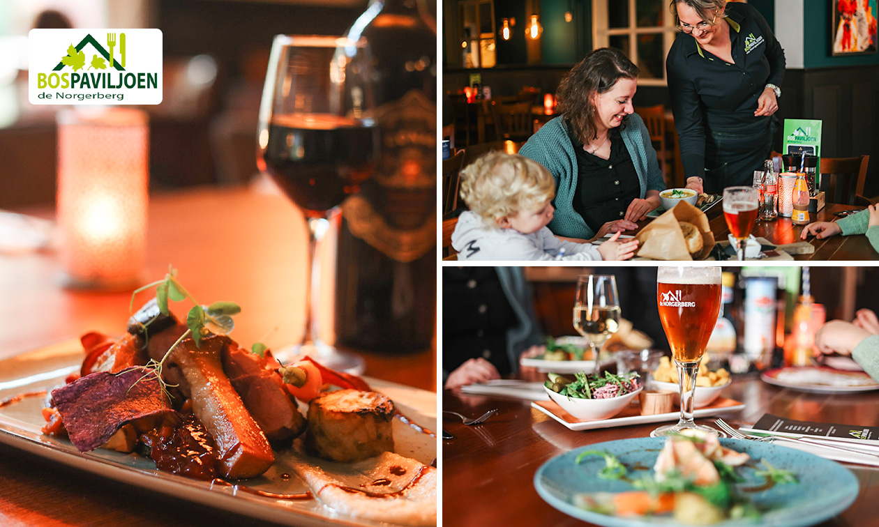 3-gangen keuzediner bij Bospaviljoen de Norgerberg