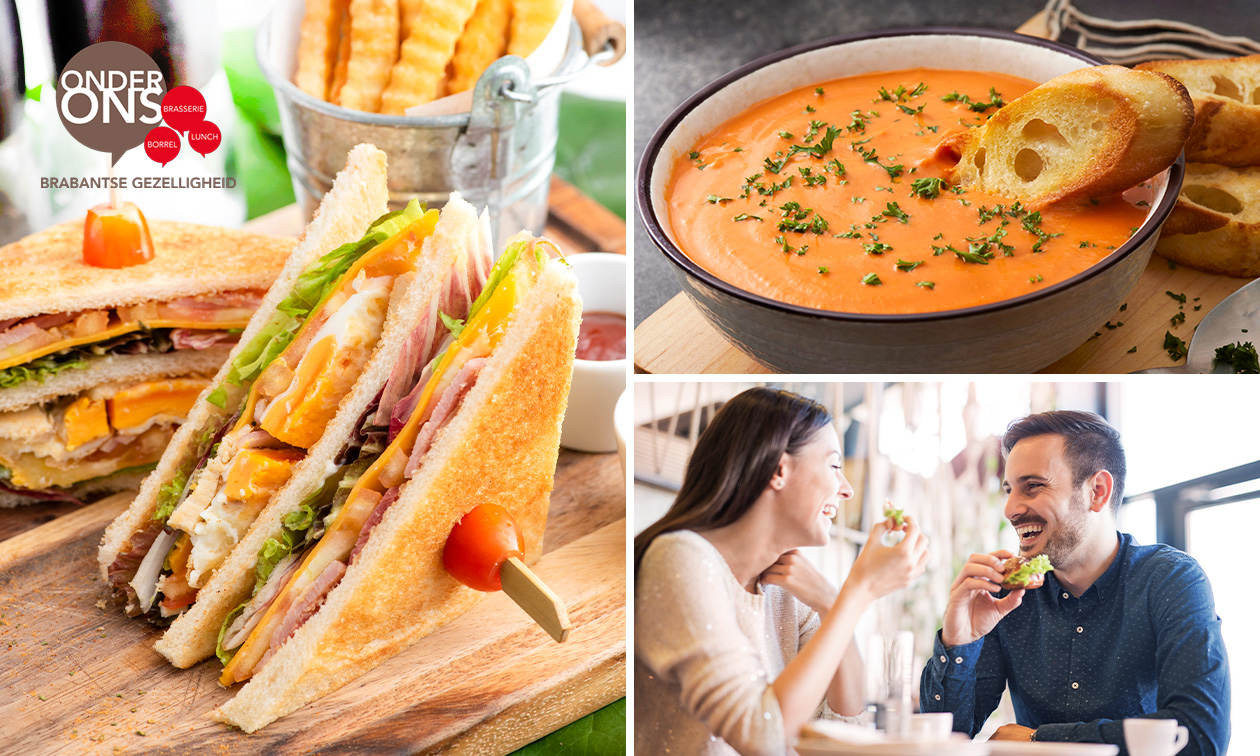 12-uurtje of 2-gangenlunch à la carte bij Brasserie Onder Ons