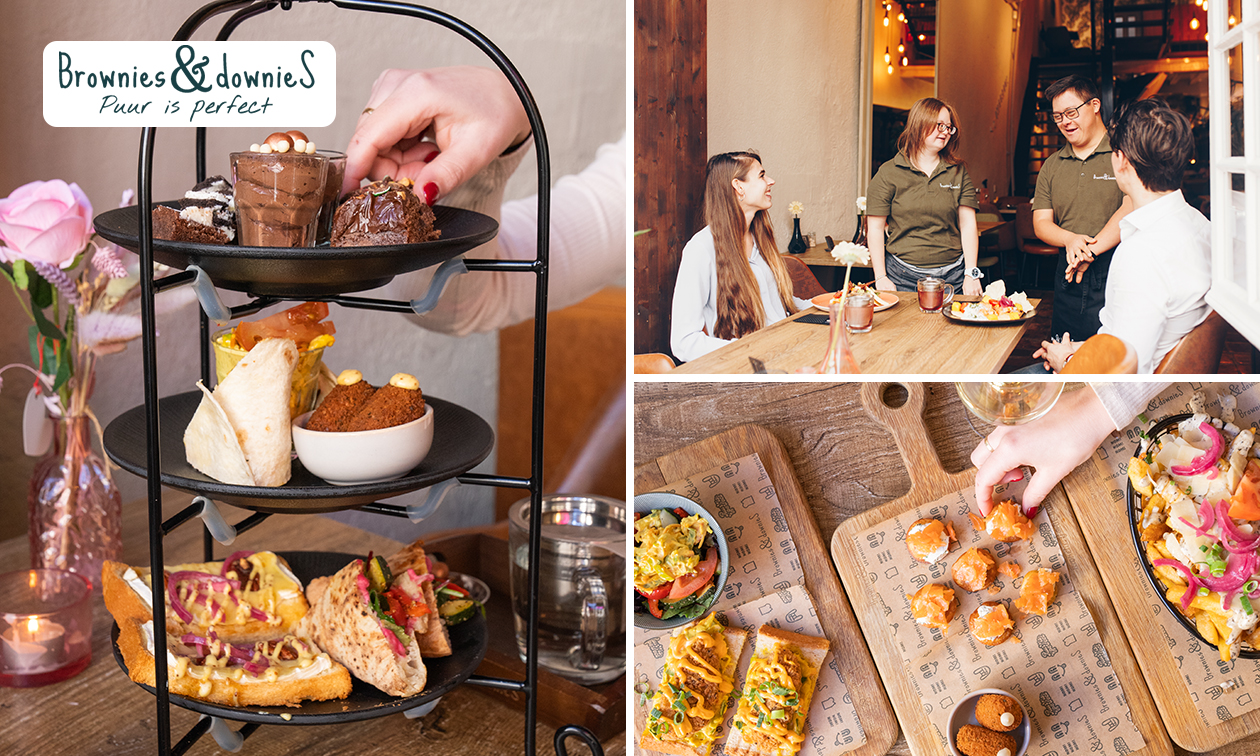 Luxe lunchplank, high tea of high wine bij Brownies&downieS