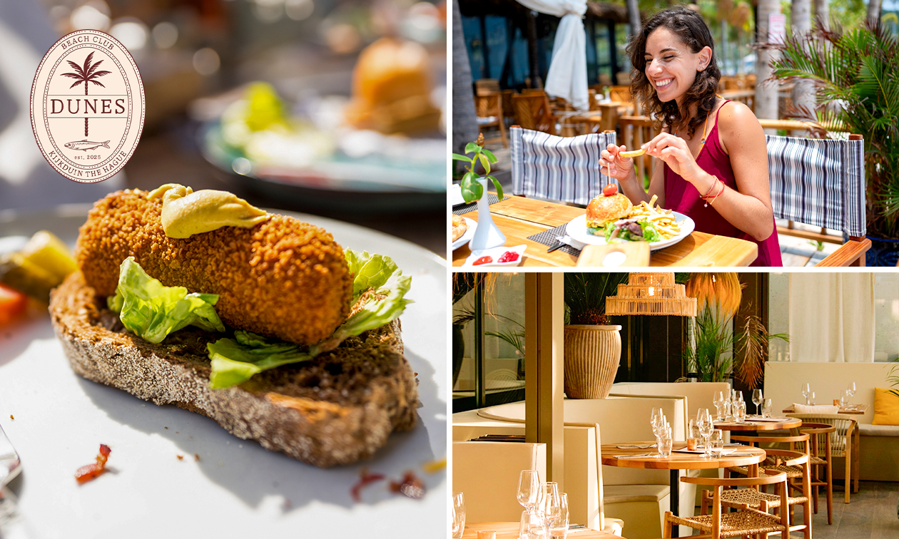 Lunchgerecht à la carte bij Dunes Beachclub