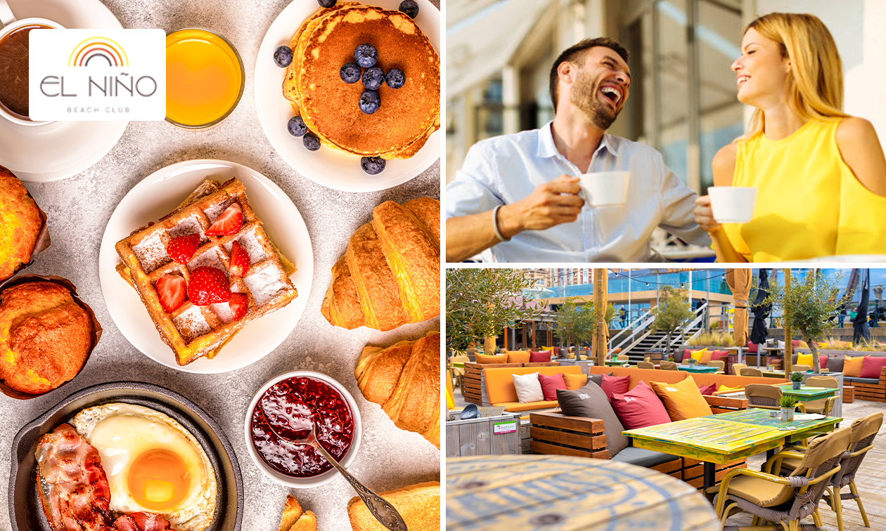 Luxe ontbijtplateau naar keuze bij El Niño Beach Club