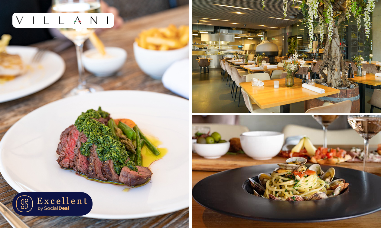 2-, 3 of 5-gangenlunch of -diner van de chef bij Villani in Den Haag