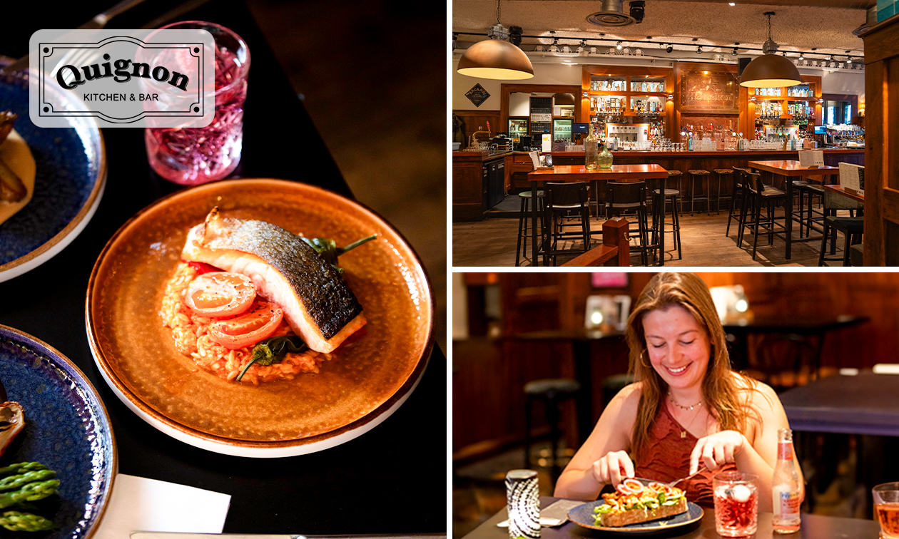 3-gangendiner à la carte bij Grand Cafe Quignon