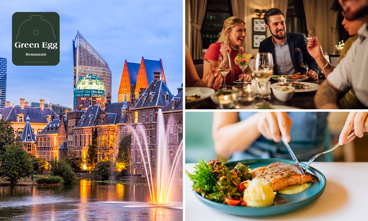 3-gangen keuzediner bij Green Egg Restaurant