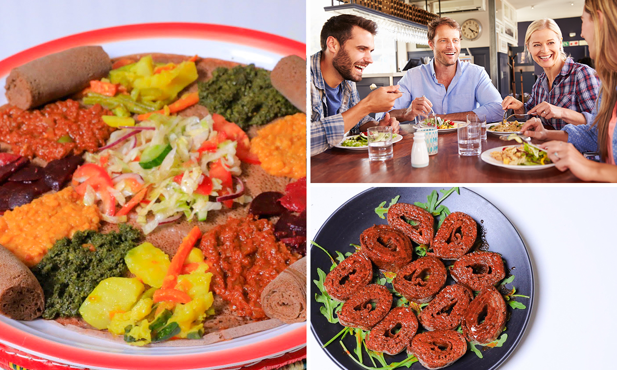 Eritrees en Ethiopisch 3-gangen keuzediner bij Hdmona Habesha Restaurant