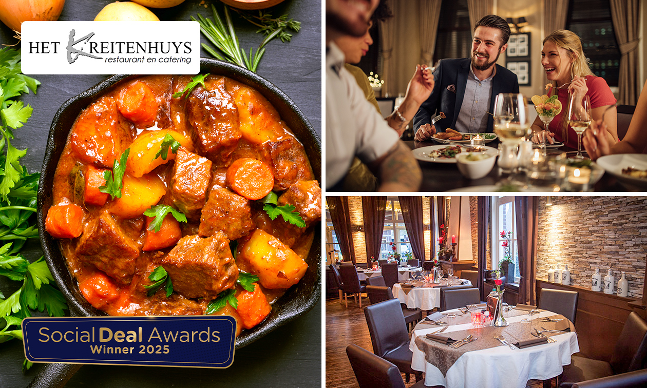 3-gangen keuzediner bij Restaurant Het Kreitenhuys