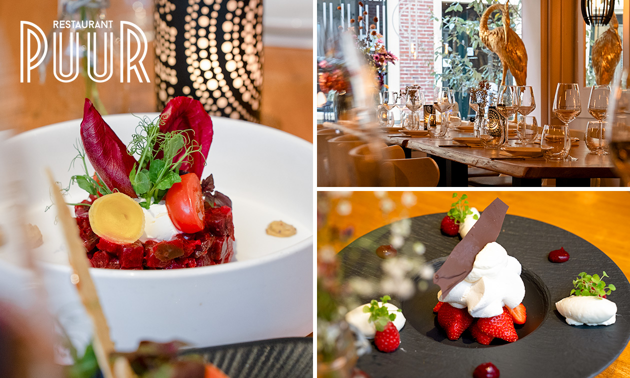 3-gangen keuzediner + amuse bij Restaurant Puur