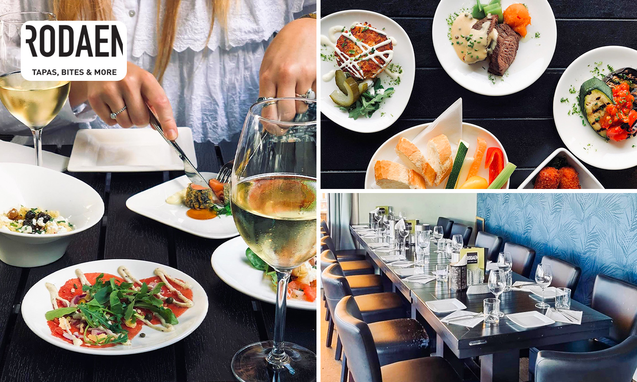 3-gangen tapaslunch bij Restaurant Rodaen