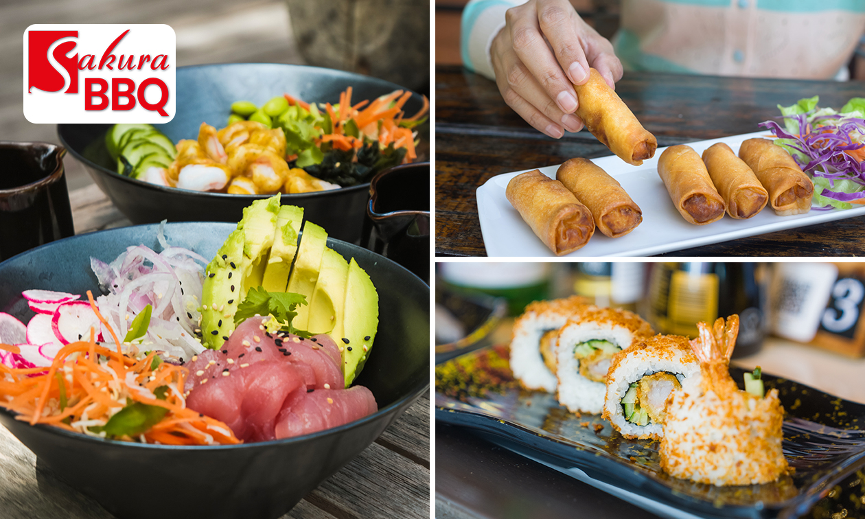 Sushibox (24 of 51 stuks) of 2 pokebowls + drankjes voor afhaal bij Sakura Koreaanse BBQ