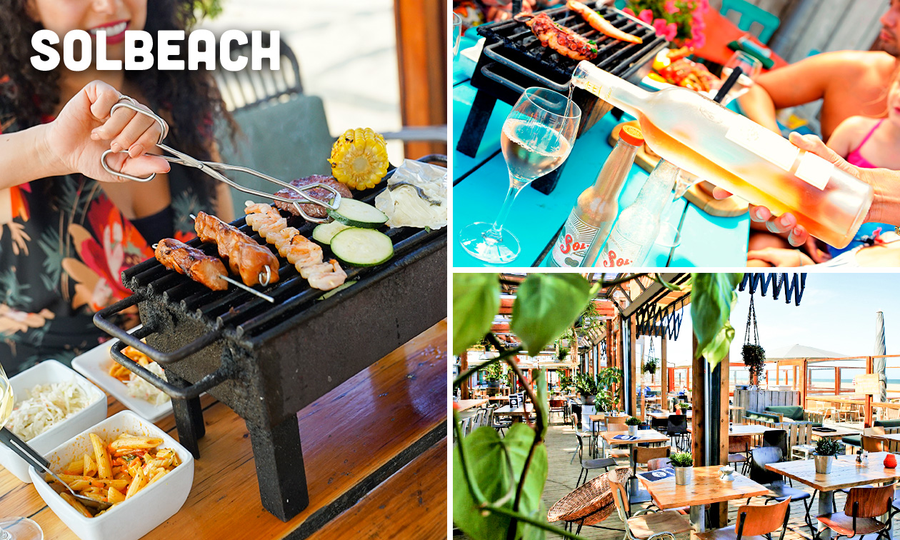 Barbecuediner aan zee bij Solbeach in Scheveningen