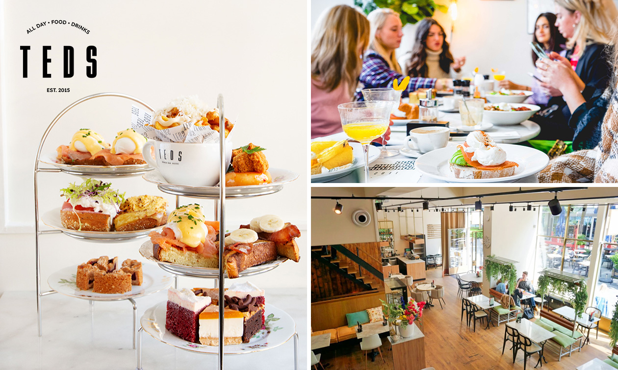 High tea (1,5 uur), shared brunch of ontbijt bij Teds