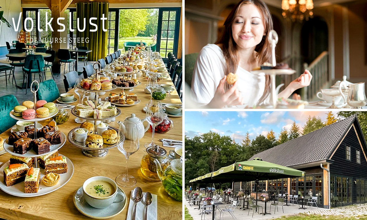 High tea (1,5 uur) bij Volkslust de Vuurse Steeg